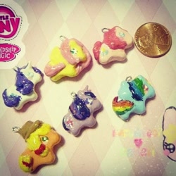 Size: 640x640 | Tagged: safe, artist:imperfectkawaii, imported from derpibooru, applejack, fluttershy, pinkie pie, rainbow dash, rarity, twilight sparkle, clay, craft, mane six, sculpture