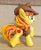 Size: 276x333 | Tagged: safe, imported from derpibooru, braeburn, pony, clothes, craft, custom, customized toy, hat, male, raised hoof, sculpture, solo, stallion