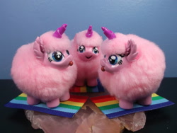 Size: 1024x768 | Tagged: safe, artist:deadheartmare, imported from derpibooru, oc, oc only, oc:fluffle puff, custom, customized toy, pink fluffy unicorns dancing on rainbows, toy