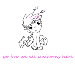 Size: 964x820 | Tagged: safe, imported from derpibooru, oc, oc only, pony, unicorn, gif, non-animated gif, solo, stompy slippers, unusual unicorn
