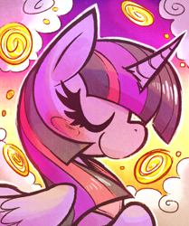 Size: 500x597 | Tagged: safe, artist:mister-markers, imported from derpibooru, twilight sparkle, alicorn, pony, cute, eyes closed, female, mare, profile, solo, twiabetes, twilight sparkle (alicorn)