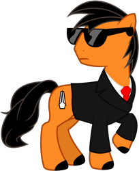 Size: 1061x1302 | Tagged: safe, artist:totallynotabronyfim, imported from derpibooru, oc, oc only, clothes, male, necktie, solo, suit, sunglasses