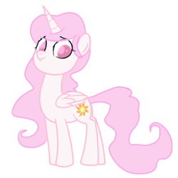 Size: 500x500 | Tagged: safe, artist:isa-isa-chan, imported from derpibooru, princess celestia, alicorn, cewestia, female, filly, pink-mane celestia, solo, young celestia, younger