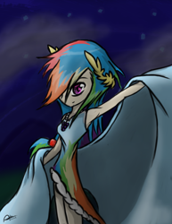 Size: 2550x3300 | Tagged: safe, artist:mrasianhappydude, imported from derpibooru, rainbow dash, human, clothes, dress, female, gala dress, humanized, light skin, solo