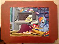 Size: 1024x765 | Tagged: safe, artist:spikefiremane, imported from derpibooru, a.k. yearling, daring do, rainbow dash, daring don't, craft, glasses, photo, scene interpretation