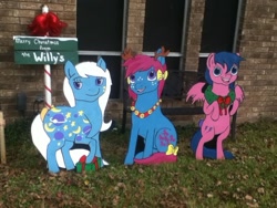 Size: 500x375 | Tagged: safe, artist:bekuno, imported from derpibooru, bowtie (g1), firefly, night glider (g1), bow tie (g1), g1, irl, photo