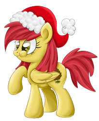 Size: 749x913 | Tagged: safe, artist:autumn-dreamscape, imported from derpibooru, oc, oc only, oc:peppy pines, hat, santa hat, solo