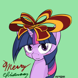 Size: 1000x1000 | Tagged: safe, artist:thattagen, imported from derpibooru, twilight sparkle, female, ribbon, solo