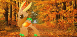 Size: 559x273 | Tagged: safe, artist:princessamity, imported from derpibooru, oc, oc only, hybrid, antennae, autumn, berries, berry, bud, leaves, scenery, solo, tree