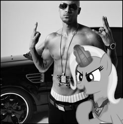 Size: 930x939 | Tagged: safe, edit, imported from derpibooru, trixie, human, pony, alicorn amulet, booba, car, irl, irl human, meme, photo, ponies in real life, rap