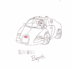 Size: 445x412 | Tagged: artist needed, safe, imported from derpibooru, bon bon, sweetie drops, bugatti, bugatti veyron, car, french, vehicle