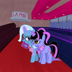 Size: 3000x3000 | Tagged: safe, artist:fetchbeer, imported from derpibooru, trixie, oc, oc:pixelkitties, alcohol, beer, magic