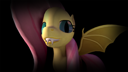 Size: 960x540 | Tagged: safe, imported from derpibooru, fluttershy, bat pony, pony, bats!, 3d, female, flutterbat, race swap, solo, source filmmaker