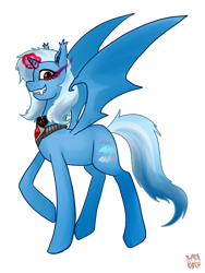 Size: 600x800 | Tagged: safe, artist:norang94, imported from derpibooru, trixie, alicorn, bat pony, bat pony alicorn, pony, alicorn amulet, alicornified, bat ponified, corrupted, dark magic, fangs, female, magic, mare, race swap, simple background, solo, transparent background, trixiebat, trixiecorn
