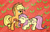 Size: 2604x1674 | Tagged: safe, artist:muffinexplosion, imported from derpibooru, applejack, fluttershy, appleshy, cutie mark licking, female, lesbian, licking, long tongue, shipping, unamused