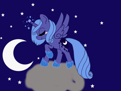 Size: 2048x1536 | Tagged: safe, artist:luna crystal, imported from derpibooru, princess luna, female, pixiv, solo