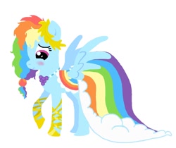 Size: 894x750 | Tagged: safe, artist:theodrixx, imported from derpibooru, rainbow dash, clothes, dress, female, gala dress, solo