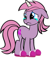 Size: 1024x1320 | Tagged: safe, imported from derpibooru, pony, unicorn, clothes, crying, sad, slippers, solo, stompy slippers, unusual unicorn