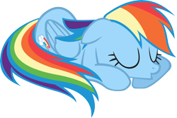 Size: 5817x3881 | Tagged: safe, artist:waranto, imported from derpibooru, rainbow dash, absurd resolution, female, simple background, sleeping, solo, transparent background, vector