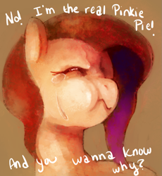 Size: 863x938 | Tagged: dead source, safe, artist:dhui, imported from derpibooru, pinkie pie, crying, eyes closed, female, solo, tired pie