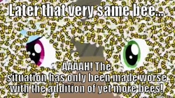 Size: 640x360 | Tagged: safe, imported from derpibooru, applejack, rainbow dash, bee, dr bees, harry partridge