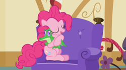 Size: 1050x590 | Tagged: safe, imported from derpibooru, screencap, gummy, pinkie pie, just for sidekicks, hug