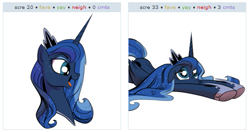 Size: 533x282 | Tagged: safe, imported from derpibooru, princess luna, derpibooru, exploitable meme, juxtaposition, juxtaposition win, meme, meta