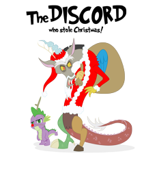 Size: 3307x3543 | Tagged: safe, artist:mattwilson83, imported from derpibooru, discord, spike, how the grinch stole christmas