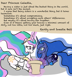 Size: 900x962 | Tagged: safe, artist:invderlava, imported from derpibooru, princess celestia, princess luna, sisterhooves social, dear princess celestia, feels, letter, royal sisters, scroll, sisters