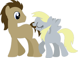 Size: 2394x1776 | Tagged: safe, artist:sundownglisten, imported from derpibooru, derpy hooves, doctor whooves, time turner, pegasus, pony, female, mare, minimalist