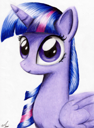 Size: 1624x2202 | Tagged: safe, artist:markk-n-viacka, imported from derpibooru, twilight sparkle, alicorn, pony, female, mare, solo, traditional art, twilight sparkle (alicorn)