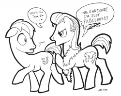 Size: 1172x929 | Tagged: safe, artist:abronyaccount, imported from derpibooru, oc, oc only, fabulous, feather boa, gay, male, monochrome