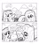 Size: 875x1000 | Tagged: safe, artist:abronyaccount, imported from derpibooru, fluttershy, spike, twilight sparkle, geology, gneiss, lineart, monochrome, rock, rock joke, rock pun