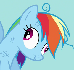 Size: 899x854 | Tagged: safe, imported from derpibooru, screencap, rainbow dash, daring don't, derp, dizzy, faic, female, reaction, solo