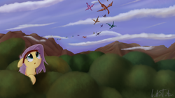 Size: 1280x720 | Tagged: safe, artist:mattatatta, imported from derpibooru, fluttershy, dragon, survivor shy