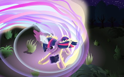 Size: 3840x2400 | Tagged: safe, artist:roadsleadme, imported from derpibooru, twilight sparkle, pony, book, female, magic, solo