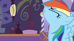Size: 1280x719 | Tagged: safe, imported from derpibooru, screencap, rainbow dash, ponyville confidential, scrunchy face, spa