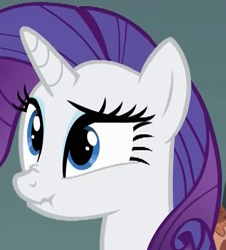 Size: 426x472 | Tagged: safe, imported from derpibooru, screencap, rarity, a dog and pony show, scrunchy face