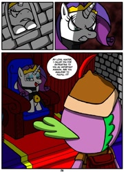 Size: 618x858 | Tagged: safe, artist:otakon, imported from derpibooru, rarity, spike, comic:snowhite, comic