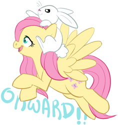 Size: 800x849 | Tagged: safe, artist:clovercoin, imported from derpibooru, angel bunny, fluttershy, angel riding fluttershy, rabbits riding ponies, riding