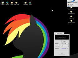 Size: 1024x768 | Tagged: safe, imported from derpibooru, screencap, rainbow dash, beos, desktop, english, haiku, haiku (os), operating system