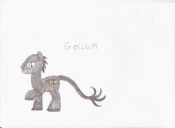 Size: 671x495 | Tagged: safe, artist:star dragon, imported from derpibooru, gollum, palindrome get, ponified, the hobbit