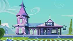 Size: 5333x3000 | Tagged: safe, artist:cloudshadezer0, imported from derpibooru, absurd resolution, background, crystal empire, no pony, scenery, show accurate, train station, vector