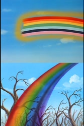 Size: 640x956 | Tagged: safe, imported from derpibooru, screencap, my little pony 'n friends, fake rainbow, g1, no pony, rainbow, rainbows, real rainbow