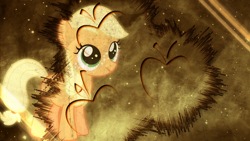 Size: 1920x1080 | Tagged: safe, artist:lktronikamui, imported from derpibooru, applejack, filly, wallpaper, younger