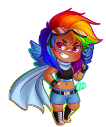 Size: 600x722 | Tagged: safe, artist:pyonkotcchi, imported from derpibooru, rainbow dash, human, humanized, winged humanization