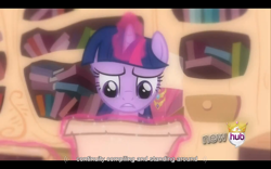 Size: 1024x640 | Tagged: safe, imported from derpibooru, screencap, twilight sparkle, magical mystery cure, youtube caption