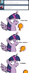 Size: 951x2409 | Tagged: safe, imported from derpibooru, twilight sparkle, alicorn, pony, spanish, translated in the comments, twilight sparkle (alicorn)