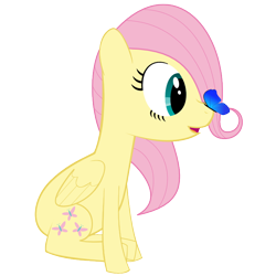 Size: 720x720 | Tagged: safe, artist:bleutaco, imported from derpibooru, fluttershy, butterfly, simple background, transparent background, vector