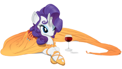 Size: 9600x5400 | Tagged: safe, artist:sunibee, artist:yanoda, edit, imported from derpibooru, rarity, pony, unicorn, absurd resolution, alcohol, clothes, dress, female, glass, lying down, one eye closed, orange dress, prone, simple background, solo, transparent background, vector, wallpaper, wine, wine glass, wink